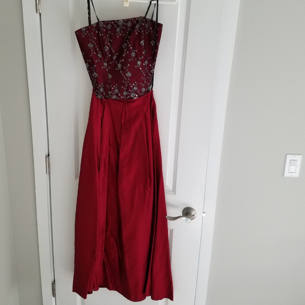 Vintage Kiki USA 2-pc Cross Back Tie Formal Dress